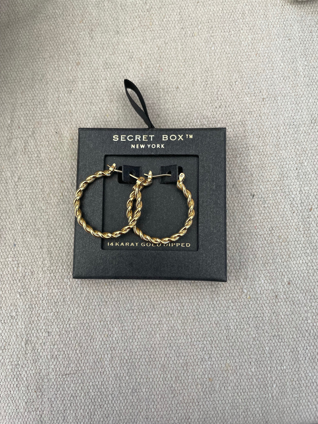 Medium Twisted Gold Hoops