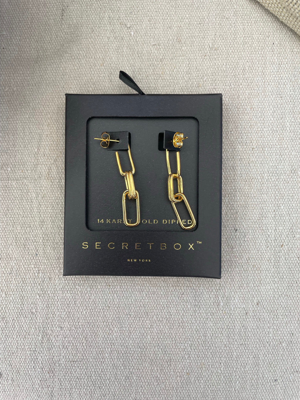 Gold Chain Link Earrings